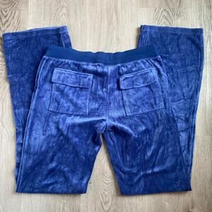 Vintage blue juicy couture button lowrise flare tracksuit pants
